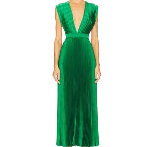 EUC! L'IDEE Gala Midi Dress Green Size 2